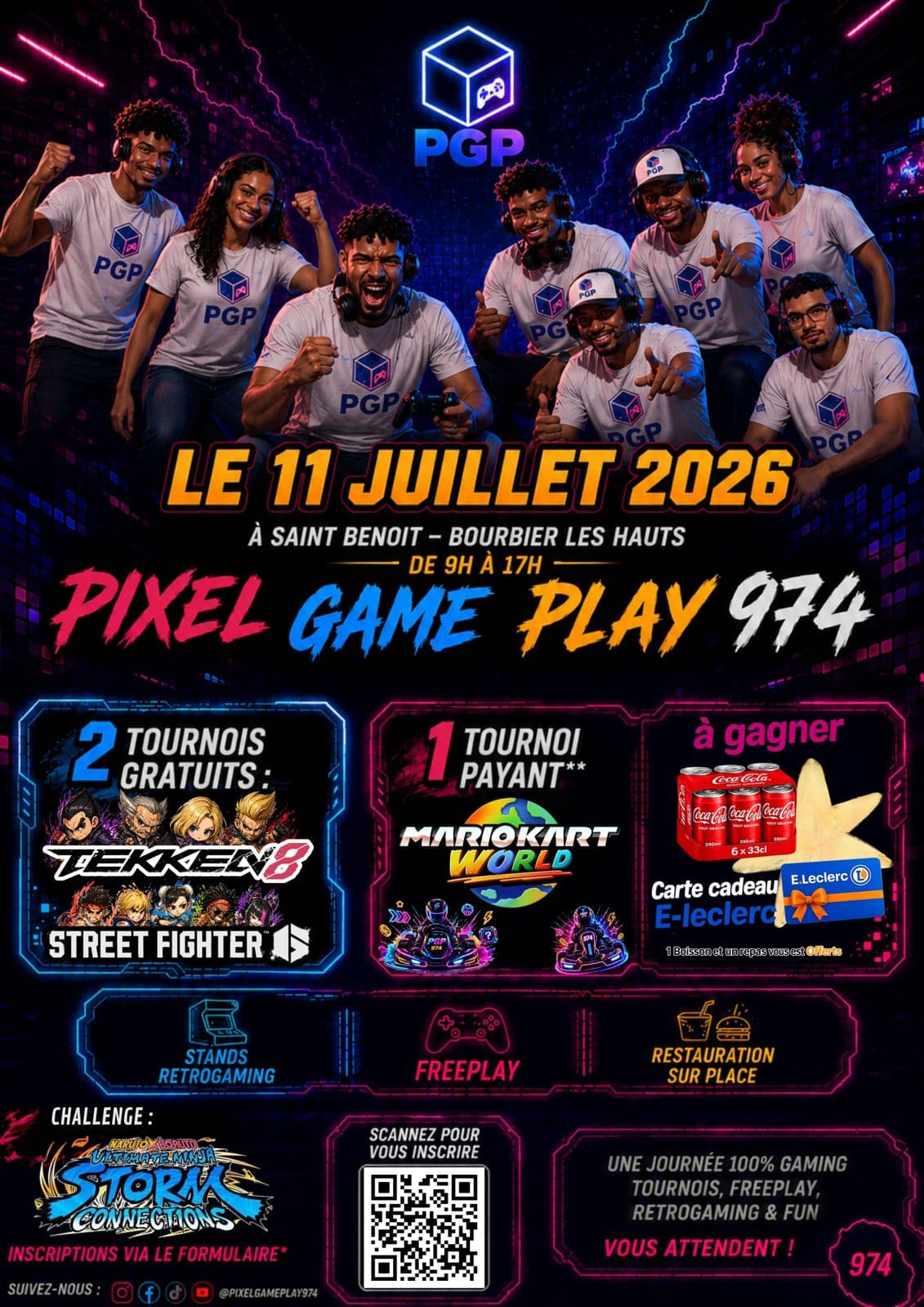 Affiche de l'événement Tournois Jeux Vidéo à Saint Benoît